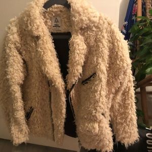 Unif Urban Outfitters Shearling Moto Teddy Jacket